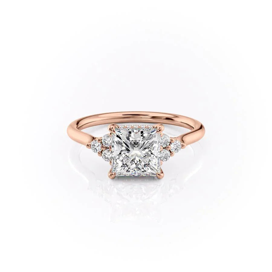 The Scarlett Set With A 3 Carat Princess Lab Diamond