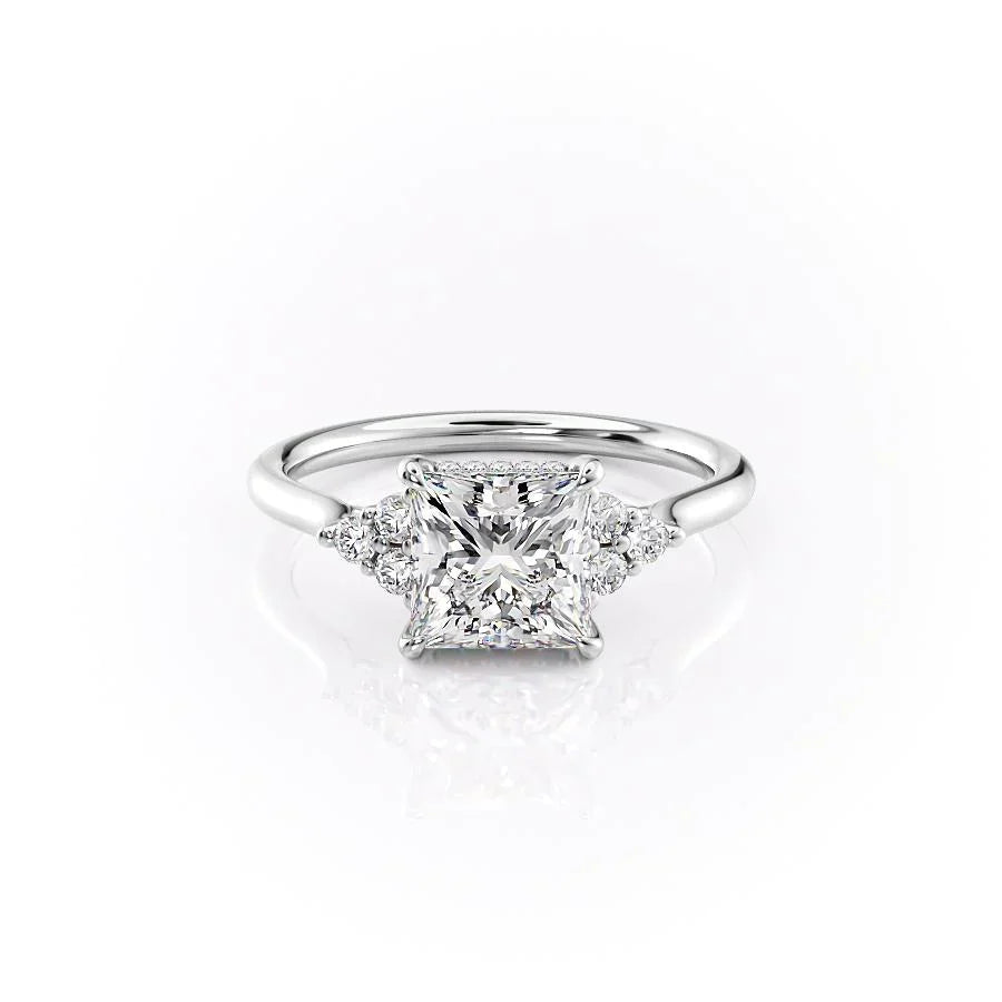 The Scarlett Set With A 2.5 Carat Princess Moissanite