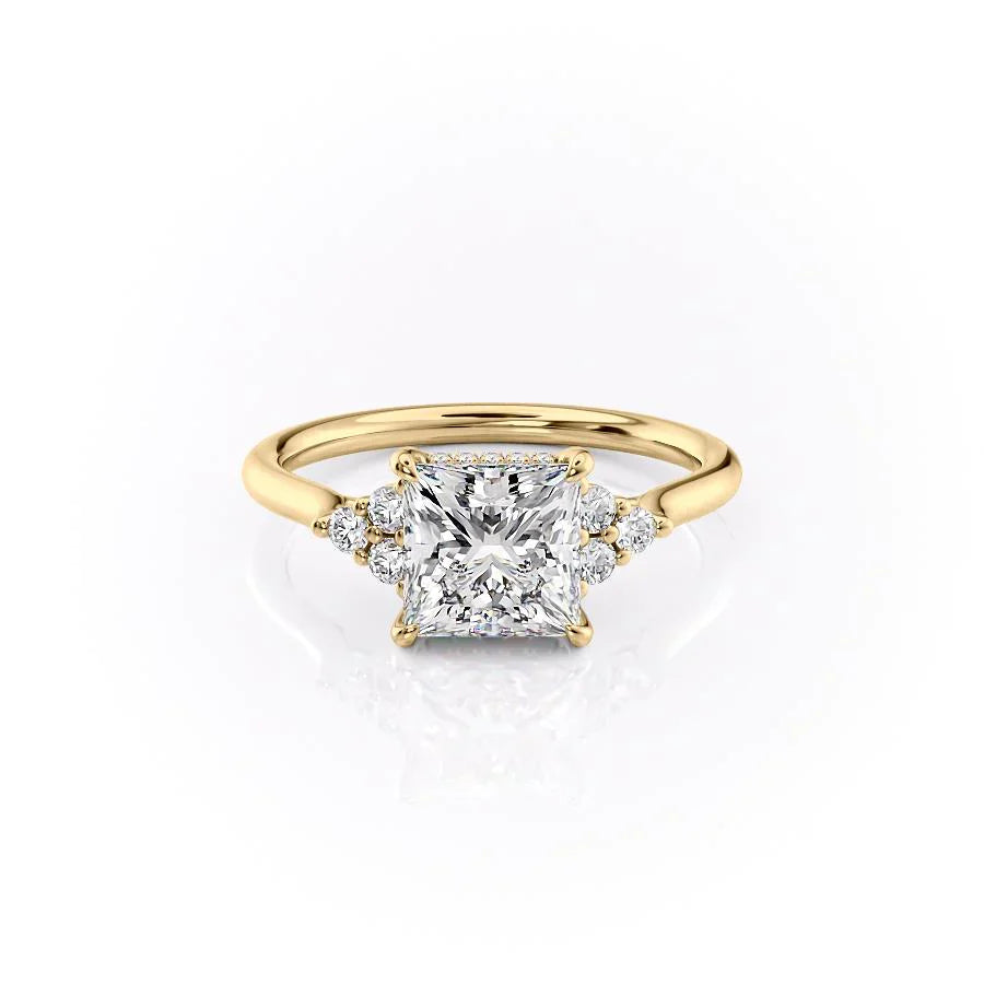 The Scarlett Set With A 3 Carat Princess Lab Diamond