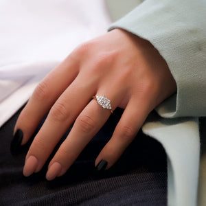 The Scarlett Set With A 2.5 Carat Princess Lab Diamond