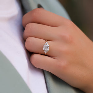 The Scarlett Set With A 2.5 Carat Princess Lab Diamond