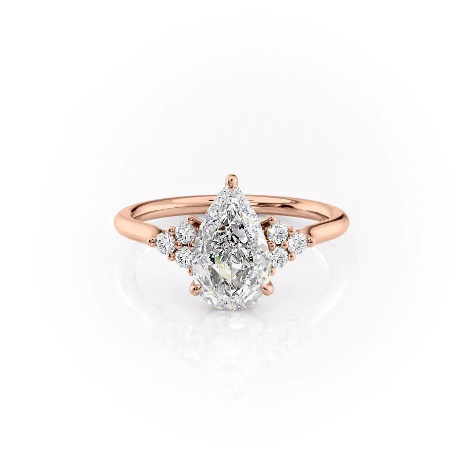 The Scarlett Set With A 1.5 Carat Pear Lab Diamond