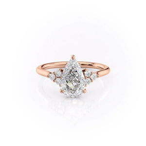 The Scarlett Set With A 2.5 Carat Pear Lab Diamond