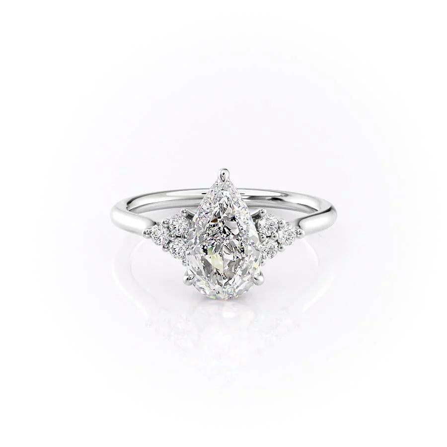 The Scarlett Set With A 3 Carat Pear Lab Diamond