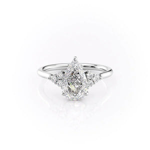 The Scarlett Set With A 3 Carat Pear Lab Diamond
