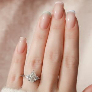 The Scarlett Set With A 2 Carat Pear Lab Diamond