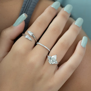 The Scarlett Set With A Pear Moissanite