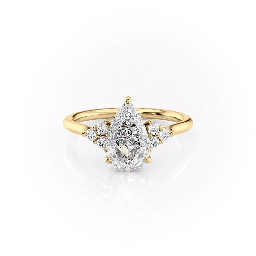 The Scarlett Set With A 2.5 Carat Pear Lab Diamond