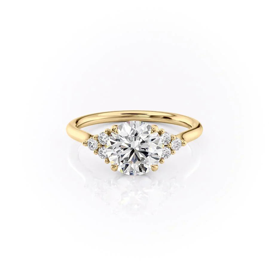 The Scarlett Set With A 3 Carat Round Lab Diamond