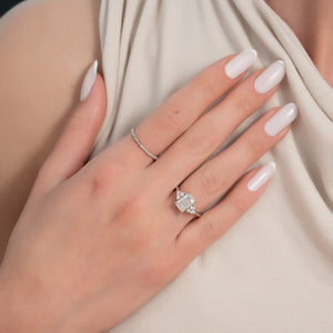 The Scarlett Set With A Radiant Moissanite