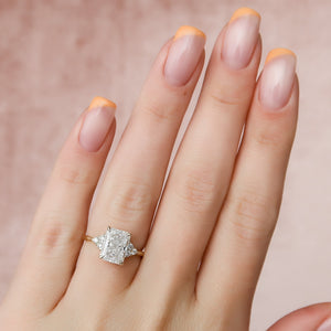 The Scarlett Set With A 1 Carat Radiant Lab Diamond
