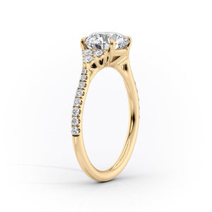 The Pave Scarlett Set With A 3 Carat Emerald Lab Diamond