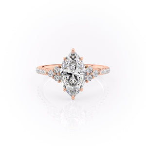 The Pave Scarlett Set With A 1.5 Carat Marquise Moissanite