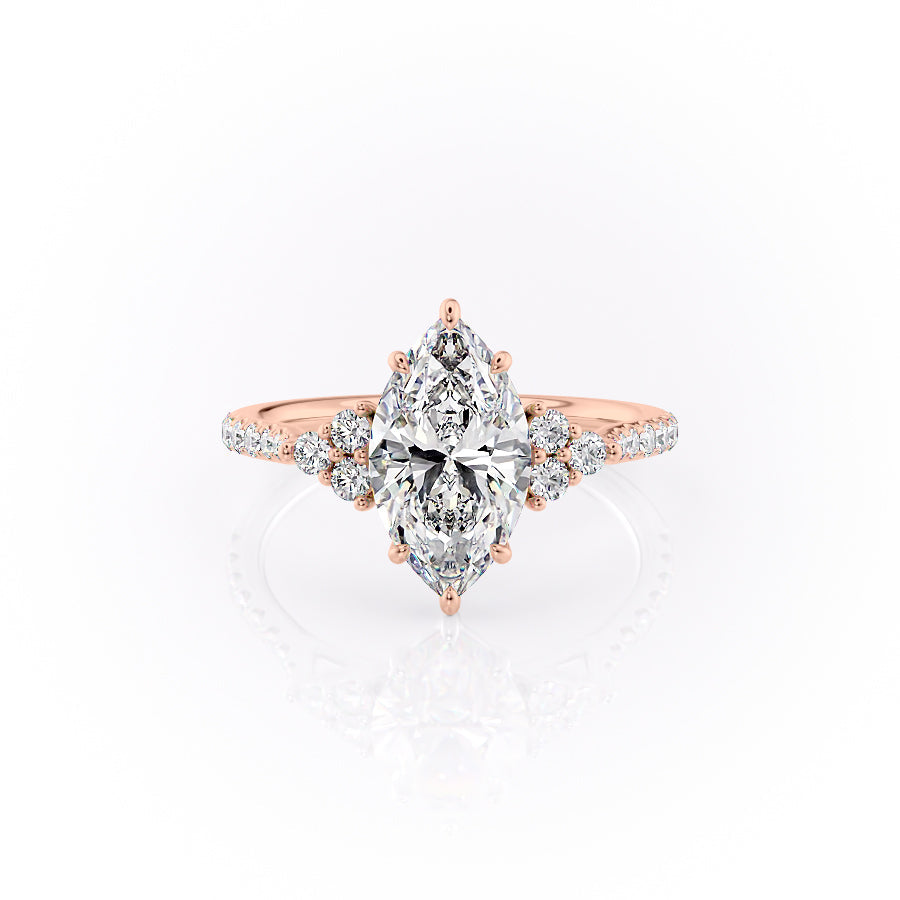 The Pave Scarlett Set With A 2 Carat Marquise Lab Diamond