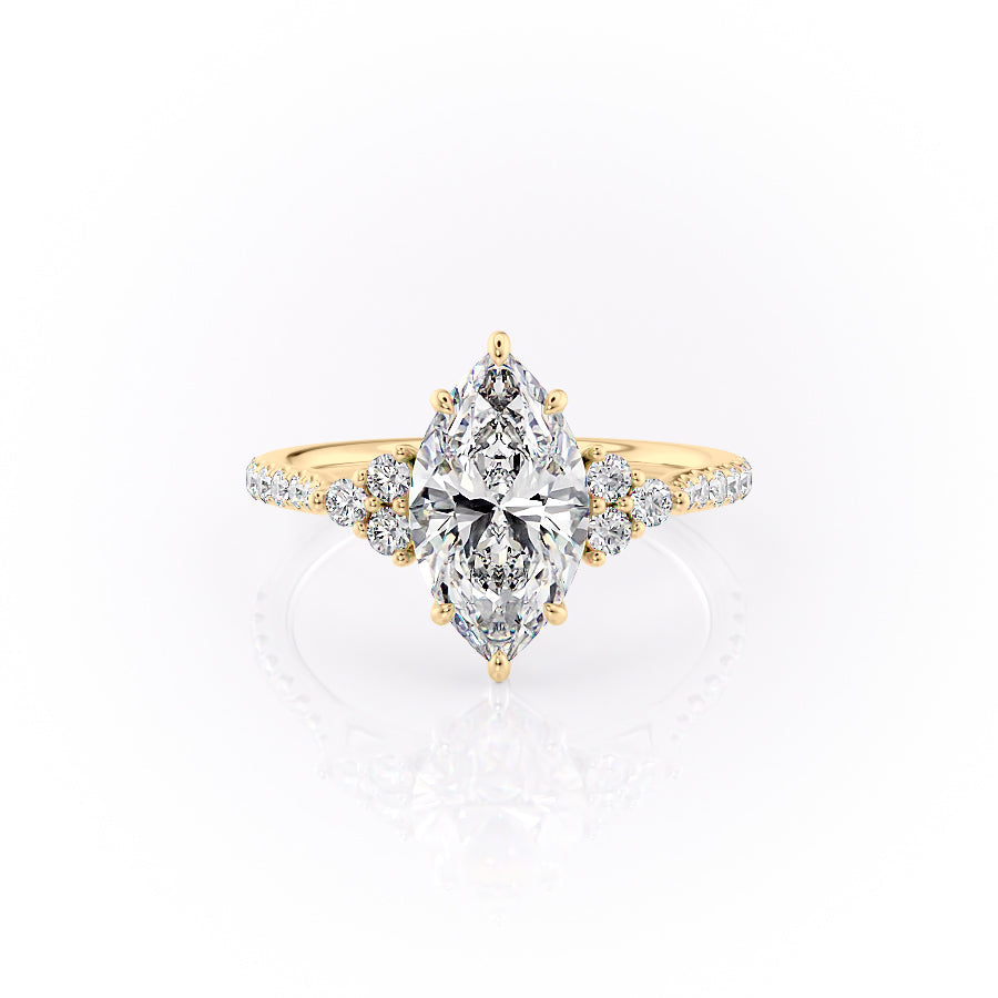 The Pave Scarlett Set With A 1 Carat Marquise Moissanite