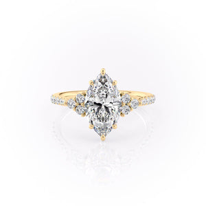The Pave Scarlett Set With A 2 Carat Marquise Moissanite