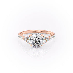 The Pave Scarlett Set With A 1 Carat Round Moissanite