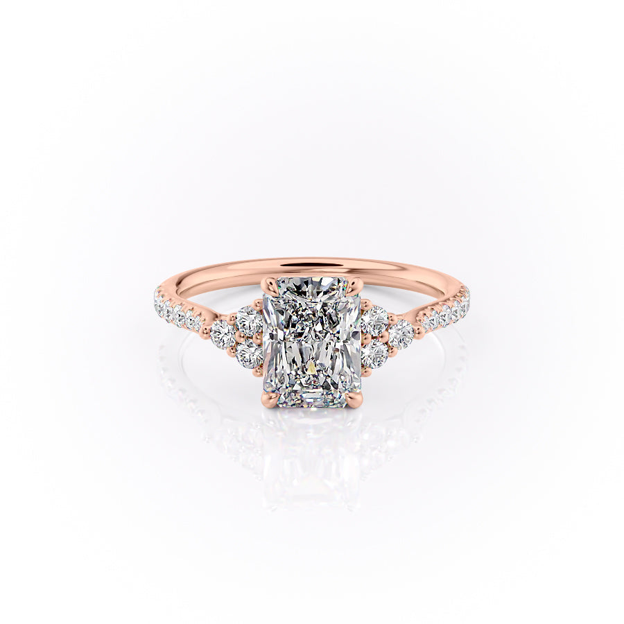 The Pave Scarlett Set With A 4 Carat Radiant Moissanite