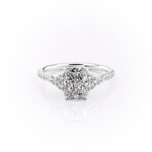 The Pave Scarlett Set With A 2 Carat Radiant Lab Diamond