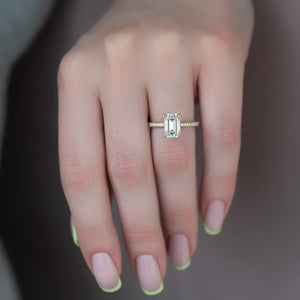 The Celine Set With A 3 Carat Emerald Lab Diamond