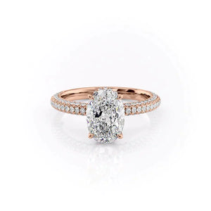 The Celine Set With A 2.5 Carat Oval Lab Diamond