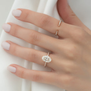 The Celine Set With A 3 Carat Oval Lab Diamond