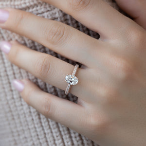 The Celine Set With A 3 Carat Oval Lab Diamond