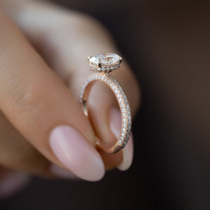 The Celine Set With A 3 Carat Oval Lab Diamond