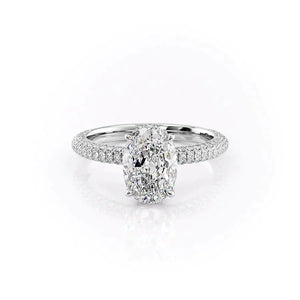 The Celine Set With A 3 Carat Oval Lab Diamond