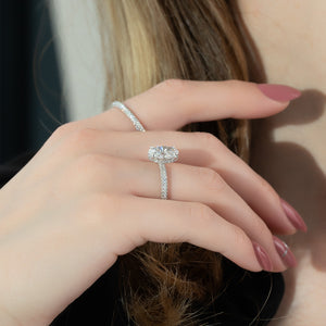 The Celine Set With A 3 Carat Oval Lab Diamond