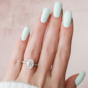 The Celine Set With A 3 Carat Oval Lab Diamond