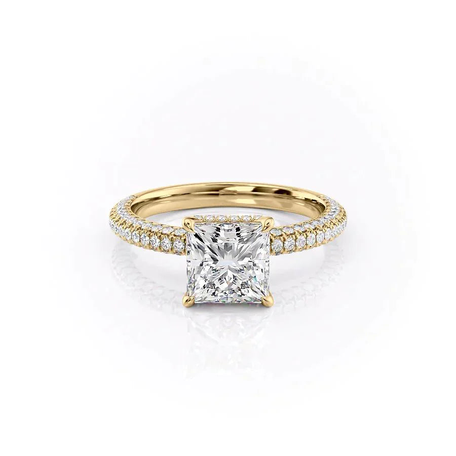 The Celine Set With A 1 Carat Princess Lab Diamond