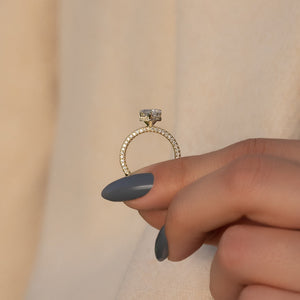 The Celine Set With A 3 Carat Pear Lab Diamond