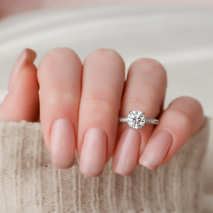 The Celine Set With A 2 Carat Round Lab Diamond