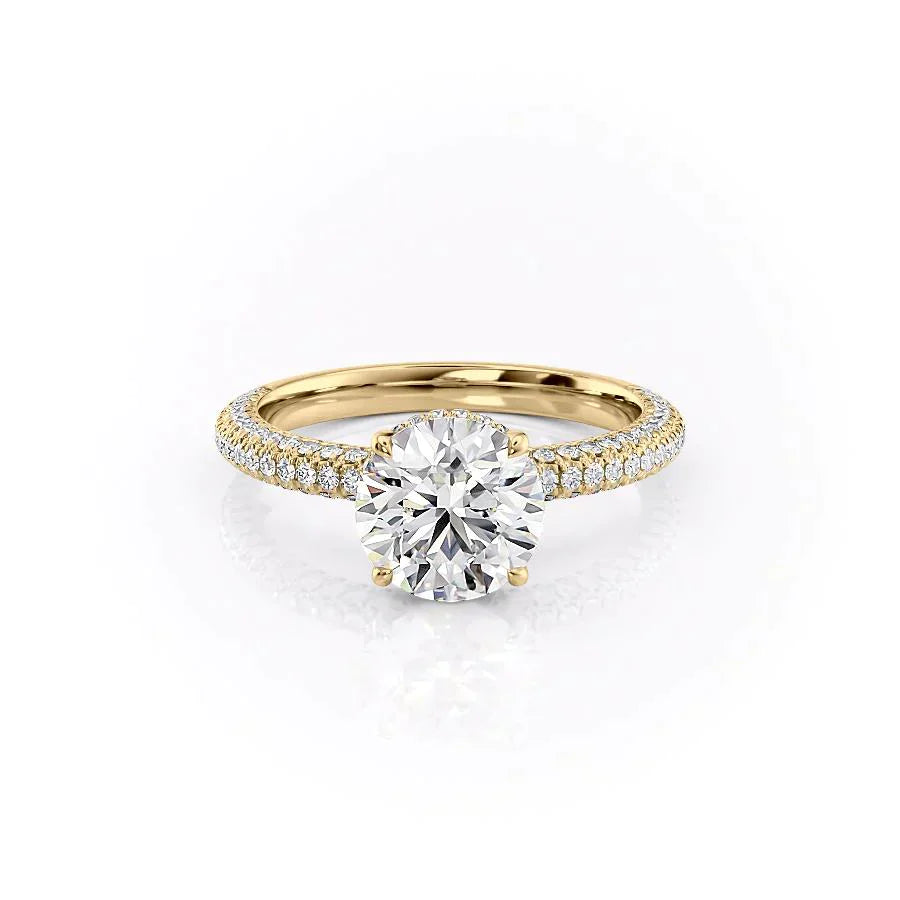 The Celine Set With A 1 Carat Round Lab Diamond