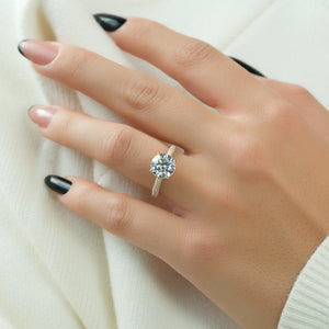 The Celine Set With A 1.5 Carat Round Lab Diamond