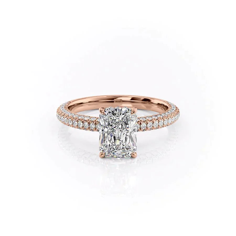 The Celine Set With A 2 Carat Radiant Lab Diamond
