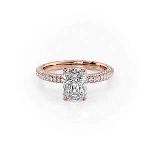 The Celine Set With A 1.5 Carat Radiant Moissanite