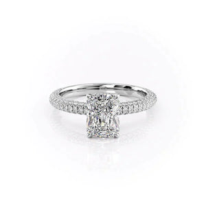 The Celine Set With A 1 Carat Radiant Lab Diamond