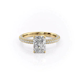 The Celine Set With A 1.5 Carat Radiant Lab Diamond
