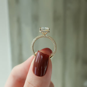 The Celine Set With A 2.5 Carat Radiant Lab Diamond