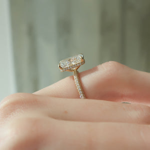The Celine Set With A 2.5 Carat Radiant Lab Diamond