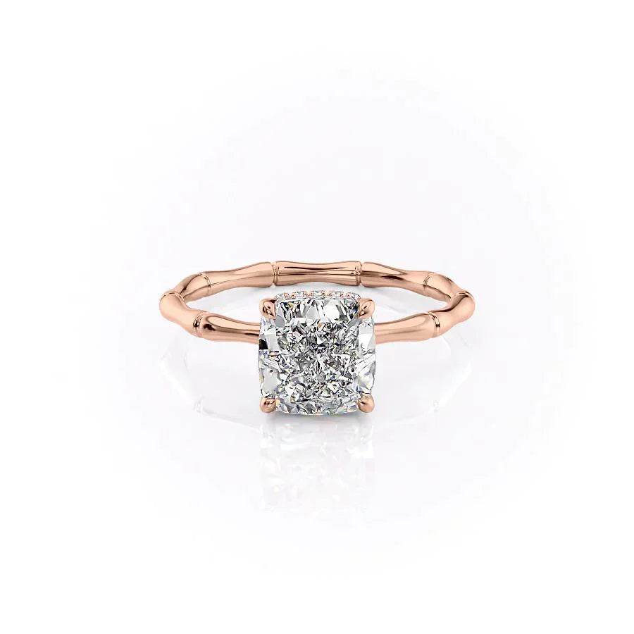 The Eve Set With A 2.5 Carat Cushion Lab Diamond
