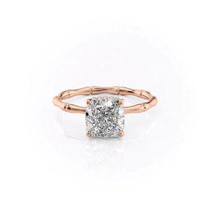 The Eve Set With A 2.5 Carat Cushion Lab Diamond