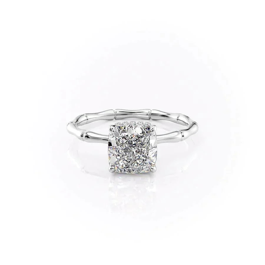 The Eve Set With A 1.5 Carat Cushion Lab Diamond