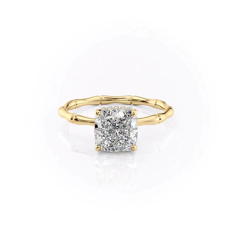 The Eve Set With A 2 Carat Cushion Lab Diamond