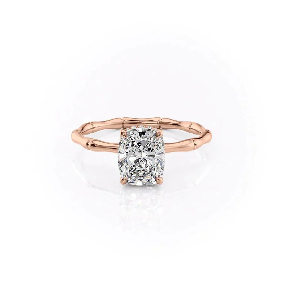 The Eve Set With A 2 Carat Elongated Cushion Lab Diamond