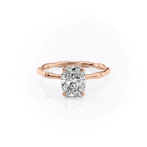 The Eve Set With A 2 Carat Elongated Cushion Lab Diamond