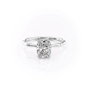 The Eve Set With A 1 Carat Elongated Cushion Lab Diamond