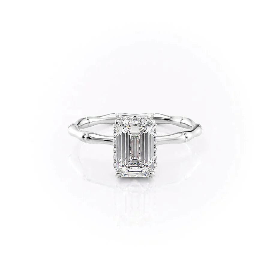 The Eve Set With A 2 Carat Emerald Lab Diamond
